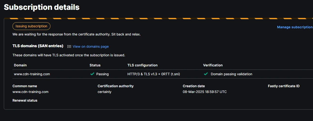 Domain verified
