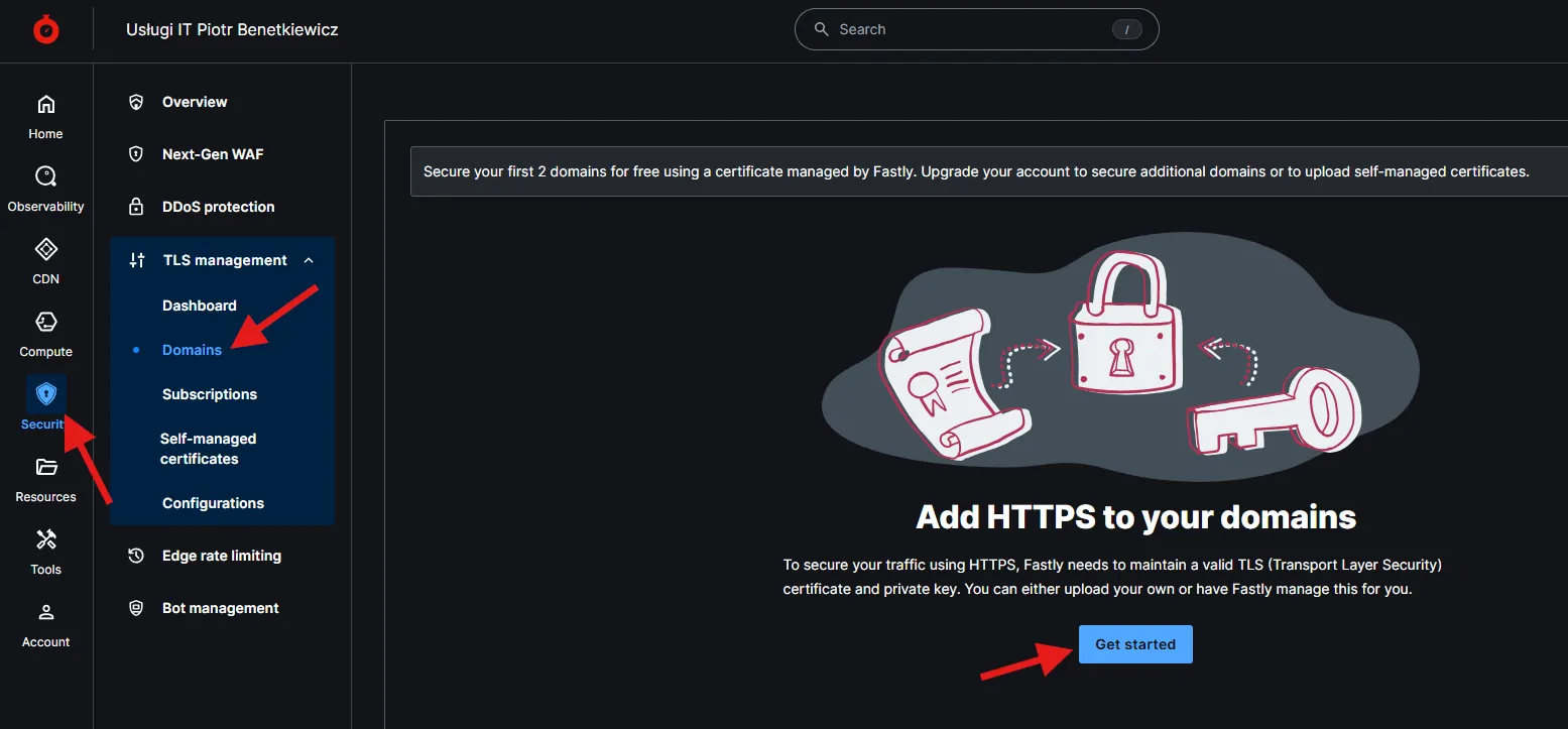 Domains management